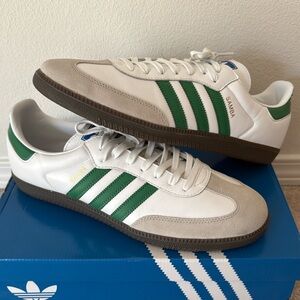 Adidas Samba OG in White and Green